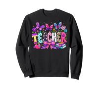 Papillon Floral pour Enseignant, léopard, Rose, Coquette Sweatshirt
