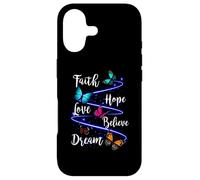 Papillon, Foi, Espoir, Amour, Croire, rêve, chrétien Coque pour iPhone 17