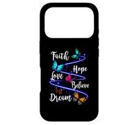 Papillon, Foi, Espoir, Amour, Croire, rêve, chrétien Coque pour iPhone 17 Pro