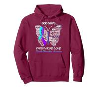Papillon, Foi, Espoir, Amour, prévention du Suicide, Cadeaux de Sensibilisation Sweat à Capuche