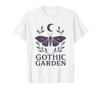 Papillon Gothique Mystique avec Roses et Croissant de Lune T-Shirt