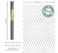 B00PUH0LJS Rouleau de grillage triple torsion 50 x 50 cm 50 m usage bande double