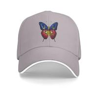 Papillon Guadeloupe Drapeau Guadeloupe Unisexe Casquette Trucker Anti UV Chapeau À Bord Plat Sécurité Chapeau Sport Hat for Été Pied Loisirs Randonne