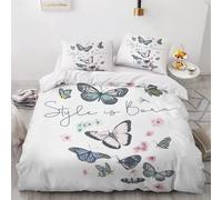 Papillon Housse De Couette X Imprim¿¿ D Abstrait Parure De Lit Personnes Ado Fille Enfants Microfibre Literie Pi¿¿Ces Avec Fermeture ¿¿Clair Et