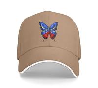 Papillon Île De La Réunion Drapeau des Réunionnais Homme Femme Casquette Baseball Sécurité Trucker Cap Séchage Rapide Snapback Hats for Cyclisme Randonnée Sport Extérieur