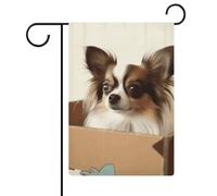 Papillon in The Box Drapeaux de jardin double face 30,5 x 45,7 cm Drapeau extérieur Drapeau de cour d'été Drapeau floral de bienvenue Drapeaux de jardin saisonniers Décorations de vacances