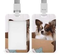 Papillon in The Box Porte-badge avec cordon de suspension, étui de protection vertical multi-usage pour bureau, enseignant, infirmière