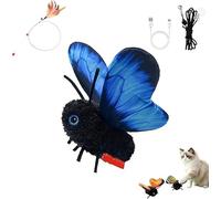 Papillon Interactif à Détection De Mouvement pour Chats Jouet interactif | Papillon battant des Ailes, Rechargeable, Activé Par Le Mouvement, 3 Modes, Papillon Interactif Pour Chats D'intérieur