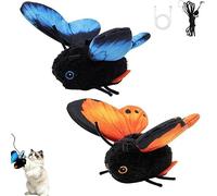 Papillon Interactif à Détection De Mouvement pour Chats Jouet interactif | Papillon battant des Ailes, Rechargeable, Activé Par Le Mouvement, 3 Modes, Papillon Interactif Pour Chats D'intérieur