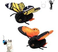 Papillon Interactif à Détection De Mouvement pour Chats Jouet interactif | Papillon battant des Ailes, Rechargeable, Activé Par Le Mouvement, 3 Modes, Papillon Interactif Pour Chats D'intérieur