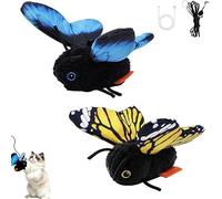 Papillon Interactif à Détection De Mouvement pour Chats Jouet interactif | Papillon battant des Ailes, Rechargeable, Activé Par Le Mouvement, 3 Modes, Papillon Interactif Pour Chats D'intérieur