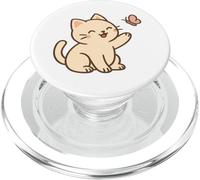 Papillon Kawaii Chat Dessin Mignon Animal Oeuvre d'art PopSockets PopGrip pour MagSafe