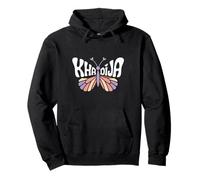 Papillon Khadija - Art personnalisé avec nom Mignon Sweat à Capuche