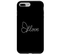 Papillon Love Line Art Nature Insecte Esthétique Jardin Boho Coque pour iPhone 7 Plus/8 Plus