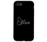 Papillon Love Line Art Nature Insecte Esthétique Jardin Boho Coque pour iPhone SE (2020) / 7 / 8