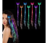 Papillon lumineux pour cheveux | Cheveux de nouilles illuminés - Barrettes de papillon exquises colorées d'agrafes de papillon d'accessoires de cheveux menés pour des faveurs de partie de filles