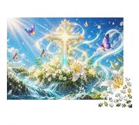 Papillon Lys Eau 1000pcs Mini Puzzle pour Famille Difficile | 38x26cm Carton Décor Salon Structure Durable Cadeau Anniversaire Soulagement Anxiété