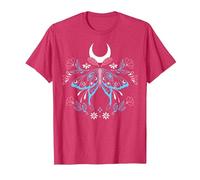 Papillon Magique avec Fleurs en Couleurs du Drapeau Trans T-Shirt, Homme, Rouge Chiné, 3XL