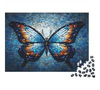 Papillon Magnifique Casse-tête 1000 Pièces sans Poussière, Puzzles pour Adultes Jeu De Patience pour Une Activité Jour De Pluie, Cadeau De Retraite 70x50cm/1000pcs