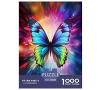Papillon Magnifique Puzzle 1000 Pieces Cadeau Unique Jeu Éduchatif Challenge Toy À De Qualité Supérieure Peinture Art pour Adultes Et Enfants À Partir De 14 Ans 38x26cm/1000pcs