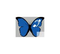 Papillon Mal Entendant - 15x10,5cm - Sticker/Autocollant