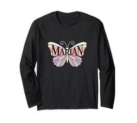 Papillon Marian - Art personnalisé avec nom Mignon Manche Longue