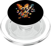 Papillon Mignon Jouant de la Musique de Dessin animé de Guitare électrique PopSockets PopGrip pour MagSafe