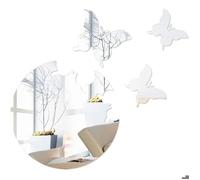 Papillon Miroir Autocollants Rond Auto-Adhésif Mur 3D Autocollants Acrylique Amovible Décoration Murale pour Maison Mariage Salon