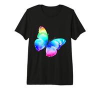 Papillon monarque Arc-en-Ciel coloré Nature esthétique T-Shirt Haut de Gamme