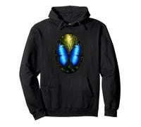 Papillon Morpho Bleu forêt Tropicale pour Amoureux des Insectes Sweat à Capuche