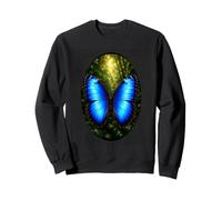 Papillon Morpho Bleu forêt Tropicale pour Amoureux des Insectes Sweatshirt