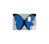 Papillon Muet & Muette - 15x10,5cm - Sticker/Autocollant