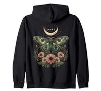 Papillon Mystique Vintage Lune Croissante Dark Academia Sweat à Capuche