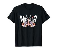 Papillon Natalia - Word Art personnalisé avec nom Mignon T-Shirt