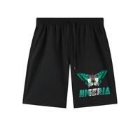 Papillon Nigéria Drapeau Nigérian Homme Maillot De Bain Casual Bermuda avec Doublure en Maille Short De Bain S