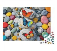 Papillon on The Stone Puzzle 1000 Pièces Adultes intéressant Puzzles 1000 Pièce Jeu De Team Building Cadeau 70x50cm/1000pcs