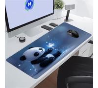 Papillon Panda Mignon Tapis de Souris XXL 800x400x3 mm Grand Tapis de Souris Gaming, Base en Caoutchouc antidérapante,Extended Clavier Mousepad pour Maison/Bureau/Gamer