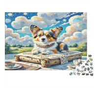 Papillon Papier recy orgi sur Une Valise Vintage avec Un Service à thé Puzzle Cadeau de Collection pour Adultes 52x38cm/1000 pièces