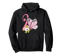 Papillon pour 2ème anniversaire de fille Rose Monarque Floral Deux 2 Sweat à Capuche