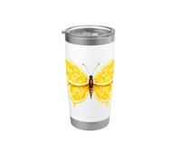 Papillon pour citron - motif citron amusant Gobelet isotherme en acier inoxydable double paroi