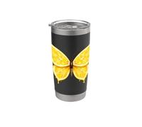Papillon pour citron - motif citron amusant Gobelet isotherme en acier inoxydable double paroi