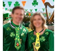 Papillon pour saint Patrick Trèfle Jaune Or Papillon pour saint(A) | Bande élastique réglable, convient tous tours de pour cou, unisexe homme pour femme, ajustement sécurisé