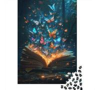 Papillon Puzzle 1000 Pièces Jouet en Bois Cadeau Unique De l'art De La Décoration Forest Book Challenge Toy Adultes Et Enfants À Partir De 14 Ans 1000pcs (75x50cm)