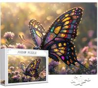 Papillon Puzzle 4000 Pièces Adultes, 5D Puzzle Animal Couleur Puzzles, Jigsaw Jeu éducatif effrayant, Ddifficile pour Adultes avec Emballage Cadeau for Decoration Chambre Murale, Cadeau Homme,Model312