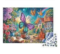 Papillon Puzzle Classique 1000 Pièces, Papier Recy dultes & Enfants,Purple Papillon Art Décoration Intérieure, Art Mural, Cadeau Boxing Day, Jeu Éduchatif 70x50cm/1000pcs