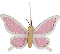 Papillon rose Déco Connecteur bois 7,5cm 28cm Jardin Déco printemps Connecteur fleurs 12 pièces