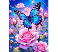 Papillon Rose Puzzle 120 Pièces pour Adultes, Puzzle Impossible, Puzzles Classique pour Adulte, Puzzles Coloré Jeu de Famille et Team Building