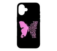 Papillon Rose « They Whispered to Her You Cant Withstand » Coque pour iPhone 16