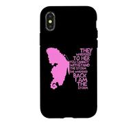 Papillon Rose « They Whispered to Her You Cant Withstand » Coque pour iPhone X/XS