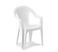 Papillon Rotin en résine Chaise Dossier Bas Ischia, Blanc